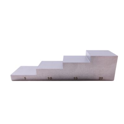 4-Step Thickness 5-10-15-20mm Ultrasonic Calibration Block in Duplex Stainless Steel for NDT