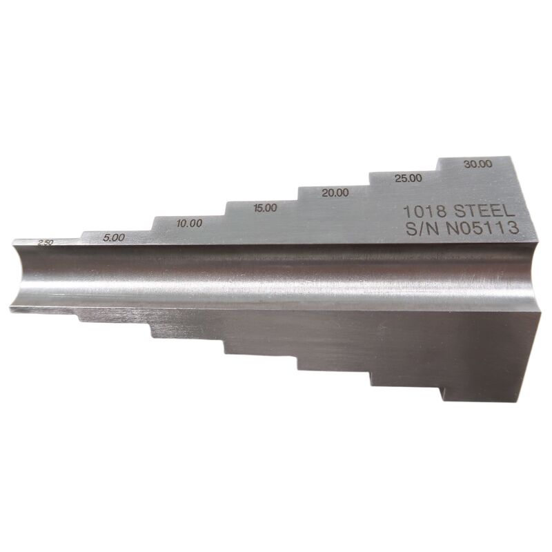 1018 Steel 7 Step Pipe Calibration Block with 2.5-5-10-15-20-25-30mm Thickness for Ultrasonic Testing