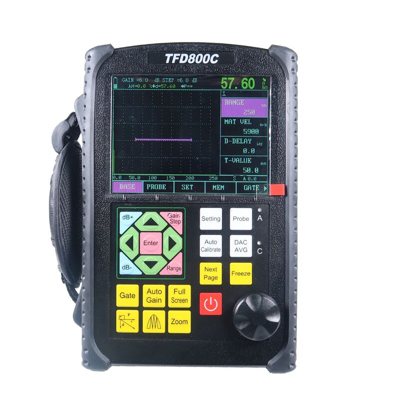 Ultrasonic Flaw Detector TFD800C Portable Instrument USB Memory Rotary Knob Operation 1kg Lightweight