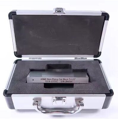 ASME Non-Piping Cal Block T=1/2 นิ้ว ASME TYPE 1018 เหล็ก Calibration Block สำหรับ UT Shear Wave (ความหนา 1/2 นิ้ว)
