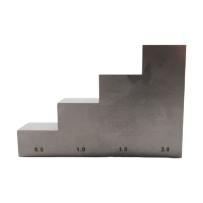 304 สแตนเลส 4 ขั้นตอน Calibration Block ด้วยความหนา 0.5''-1.0'-1.5'-2.0' และ 0.75 